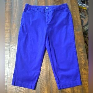 St. John's Bay Deep Blue Crop Pants Sz 10